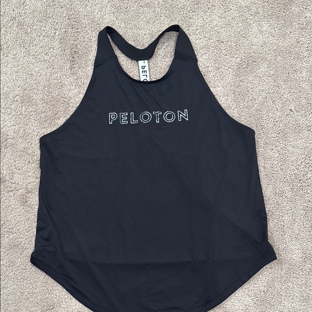 Peloton Black Sleeveless Tank Top with Racerback